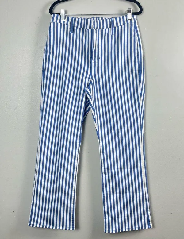 J Crew Slim demi-boot chino pant in stripe BR186 Size 29 - Image 3