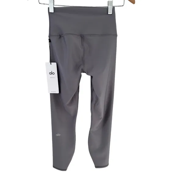 Alo YOGA HIGH-WAIST AIRLIFT LEGGING 7/8 LENGHT FOG SIZE XXS NWT - Image 8