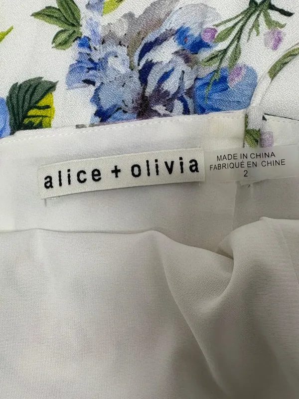 Alice & Olivia Trixie Floral Spaghetti Strap Mini Dress - Size 2.‎ - Image 6