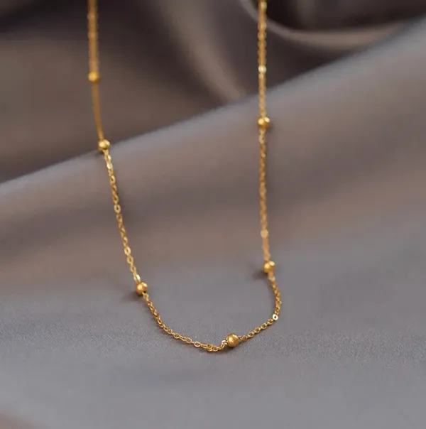 Boutique 18K Gold plated daydream ball bead necklace - Image 2
