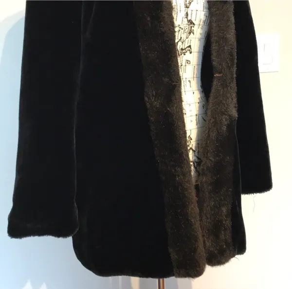 Vintage Faux Fur Evening Formal fuzzy teddy Whimsygoth shearling soft cozy warm coat jacket - Image 3
