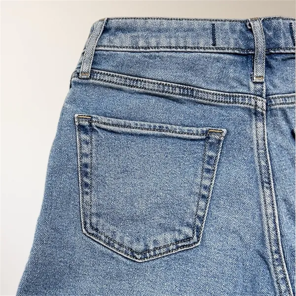 Hollister Light Wash High Rise Dad Jeans W27‎ L31 Slit Hem Stretch Denim Retro - Image 8