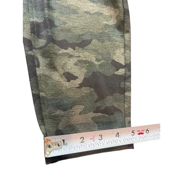 Nine West Army Green Camouflage Pull On Elastic Waist Ponte Pants L NWT - Image 13