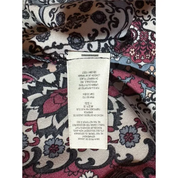 Free People Deep Red, Blue, White pattern mini dress sz‎ S - Image 8