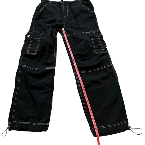 Garage Cargo Pant Black XS Contrast Stitching Skater Gorpcore Streetwear Utility - Image 11