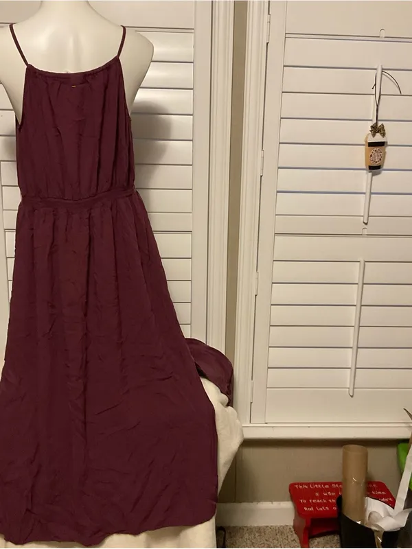 Faded Glory Plum Spaghetti Strap Maxi Dress - Image 5
