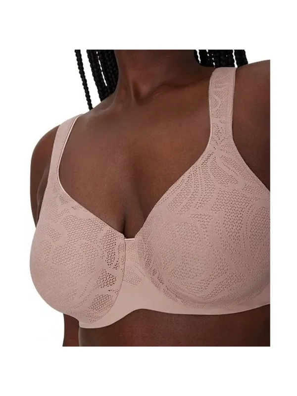 Bali Bra Size 38DD Nude Mesh Underwire Minimizer Coolest Smoothing Top‎ Classic - Image 2