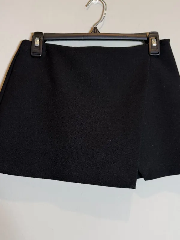 Zara Micro Mini Skort Women's Small Black Going Out Date Night Party A-Line Club - Image 5