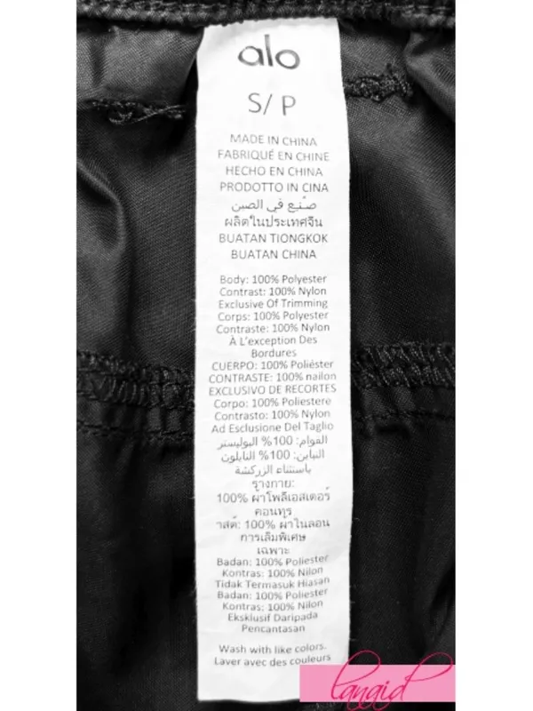 Alo Blaze Trouser Pants Black High-Rise Waist Cargo Windbreaker Hiking Edgy S - Image 10