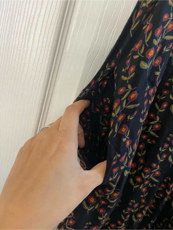 Women’s Natural Life Let's Just Go Wide Leg Floral Jumpsuit Black Size S/M - Image 4