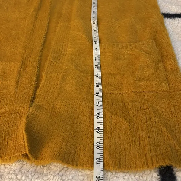 89th Madison Long Open Front Cardigan Sweater w front pockets Size L. Mustard - Image 9