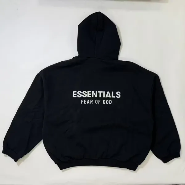 Essentials Small White lettering hoodie new Black - Image 2