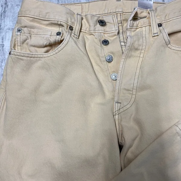 Levi's 501 button fly vanilla yellow cream 31x32 - Image 3