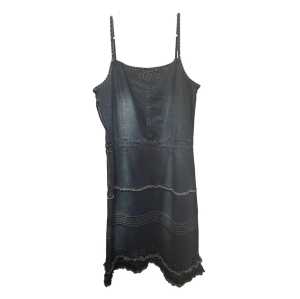 Me and You Denim Lace-Up Dress - Image 5