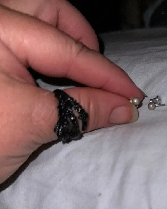 Silver Stud Earrings - Image 2
