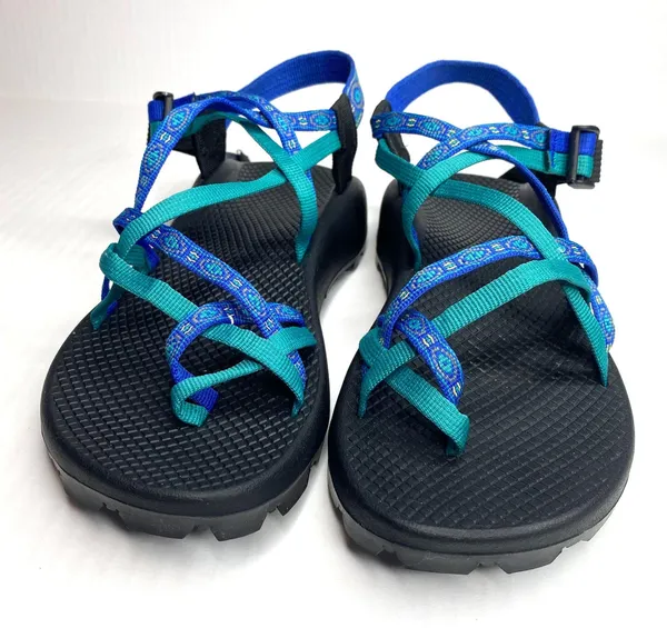 Blue Jacquard Strappy ZX/2 Classic Sandals - Image 5