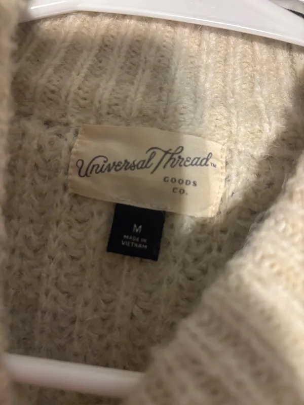 Universal Threads Sweater Knit Chunky Cream - Image 2