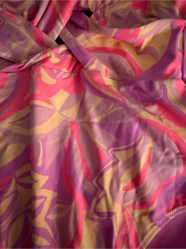 Aerie Braided Pink/Purple One Piece swimsuit Womens large - Image 2