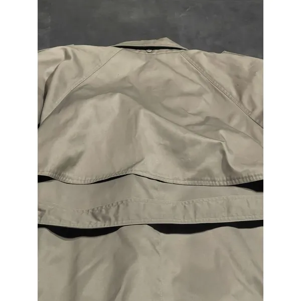 John Weitz Trench Coat Womens Size 14‎ Beige 90s Shoulder Pads - Image 9
