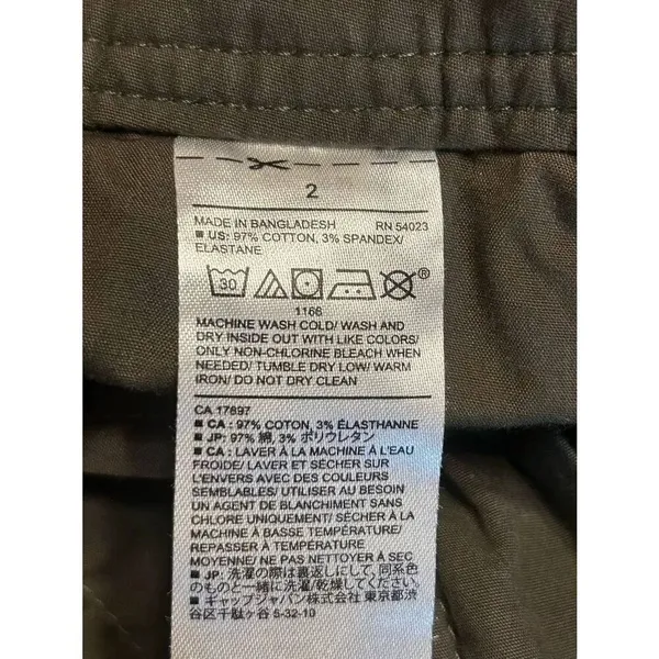 Banana Republic Olive Green Chino Shorts Pockets Size 4 (8918) - Image 3