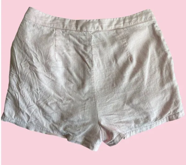 Women’s Princess Polly Pastel Pink Linen Blend Shorts Size US 4 - Image 3