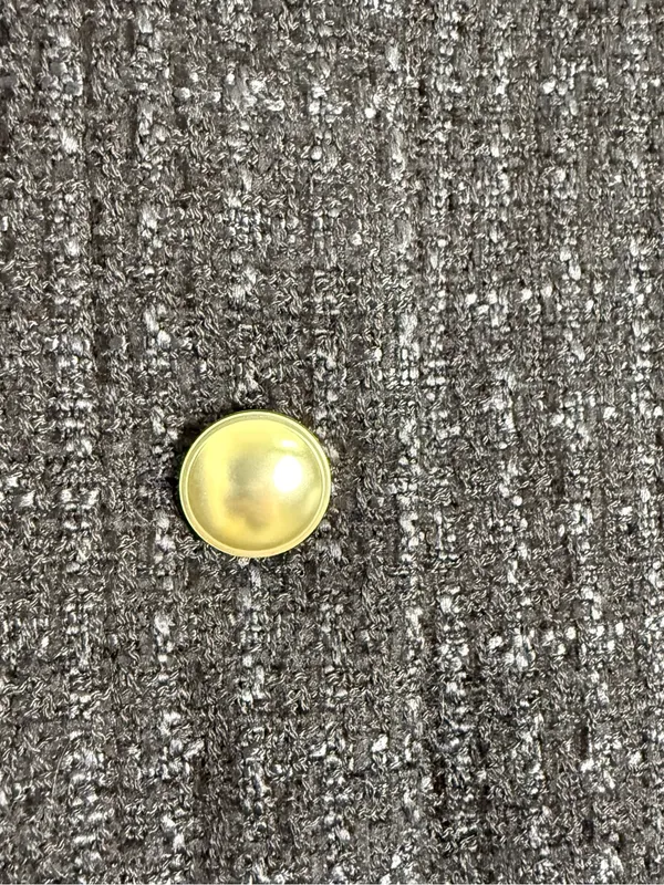 Abercrombie & Fitch Tweed Jacket Black Cropped Blazer Large - Image 3