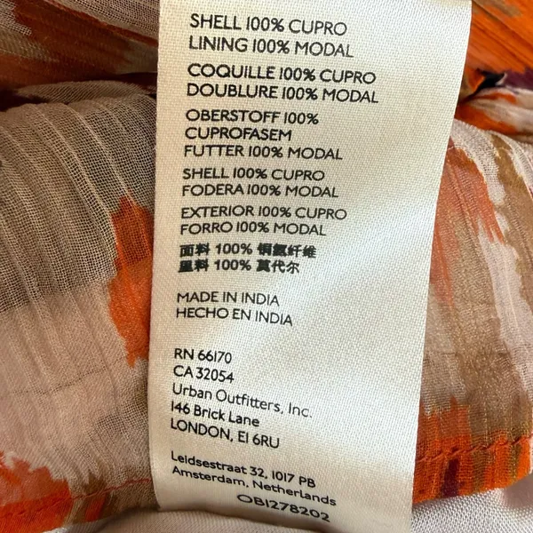 Anthropologie Orange and Brown‎ Abstract Mini Skirt Sz L - Image 8
