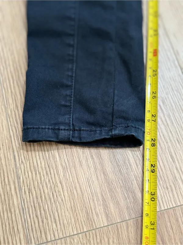 American Eagle Black Moto Jegging Zip Pocket‎ Super Stretch Skinny Jeans Size 4 - Image 6