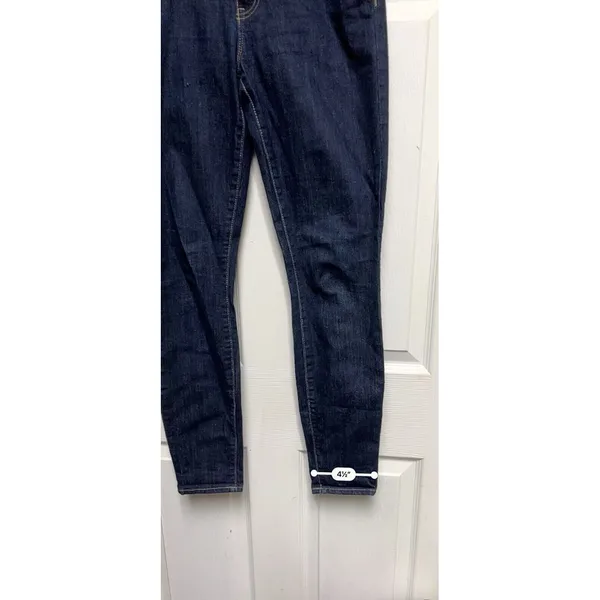 Gap Size 28 Legging Jeans‎ Skinny Jegging Stretch Dark Wash Tiny Hole - Image 5