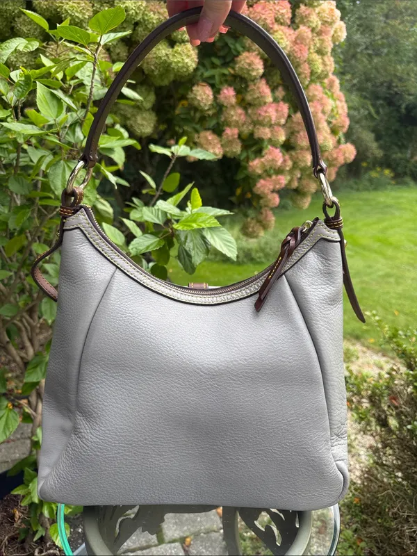 Dooney & Bourke Samba Leather Logo Lock Hobo Bag - Image 3