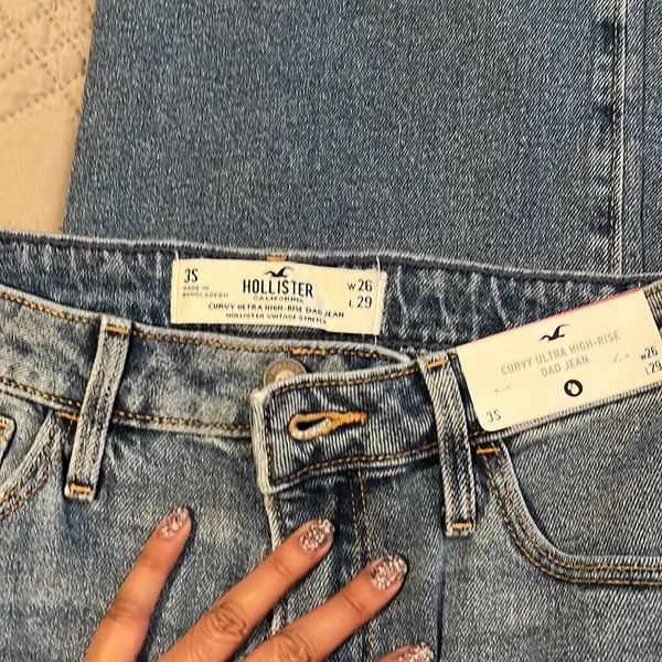 Hollister curvy ultra high dad Jean - Image 6