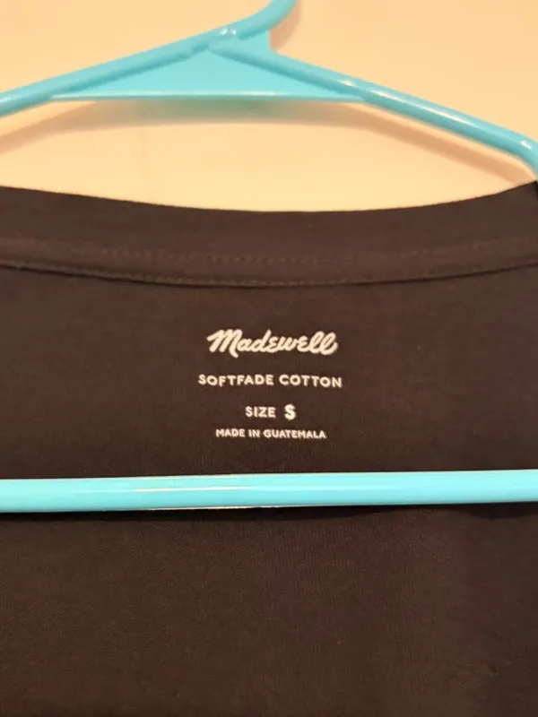 Women's Madewell Black Softfade Cotton Short Sleeve T-Shirt Size Small - Image 2
