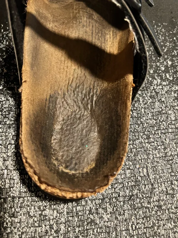 Womens sz8 Birkenstock Mayari criss-cross straps Sandals- Brown/Black - Image 11