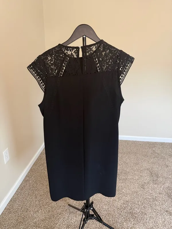Zara Black Lace Shoulder Mini‎ Dress - Image 3
