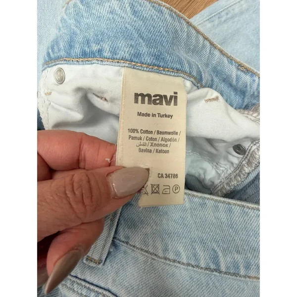 Mavi Paloma High Rise Wide Leg Jeans Light Wash‎ 100% Cotton Size 27 - Image 5