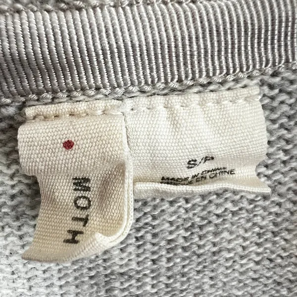 Anthropologie Moth Cardigan Sz Small‎ Grey Knitted Open Front - Image 3