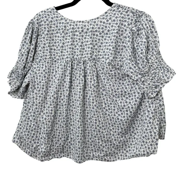 Reformation Adeline Byron Floral Paisley Short Sleeve Blouse Size Large - READ - Image 7
