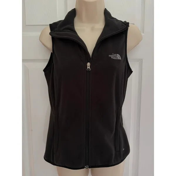 The North Face TKA 100 Fleece Vest Womens Small Black Full Zip Gorpcore - Image 2