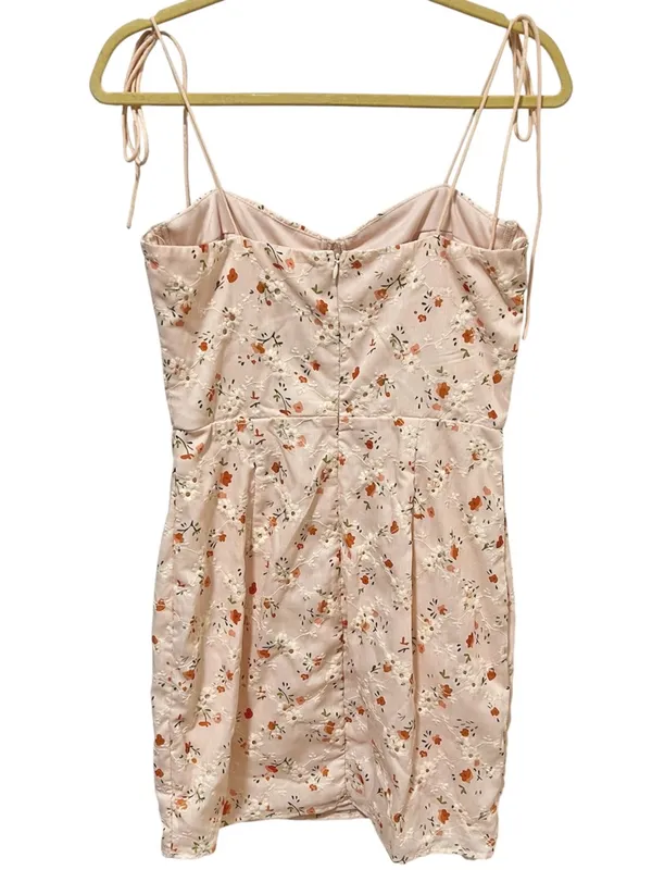 Altar’d State Embroidered Floral Bustier Mini Dress M Ivory/Orange - Image 6