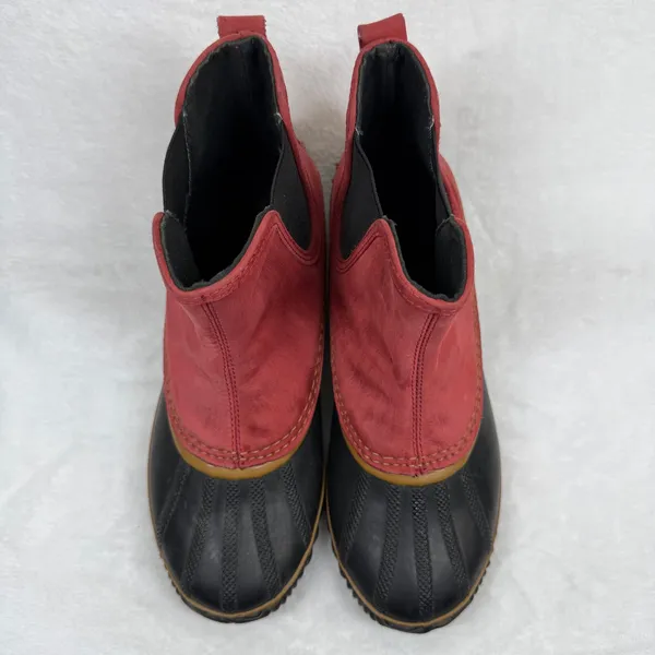 Sorel Out N‎ About Chelsea Waterproof Red Black Duck Boots NL2410-687 Womens 9 - Image 5