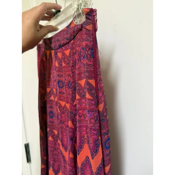 Show Me Your Mumu Princess Di Skirt Pink Purple Tribal Geometric Maxi Skirt M‎ - Image 4