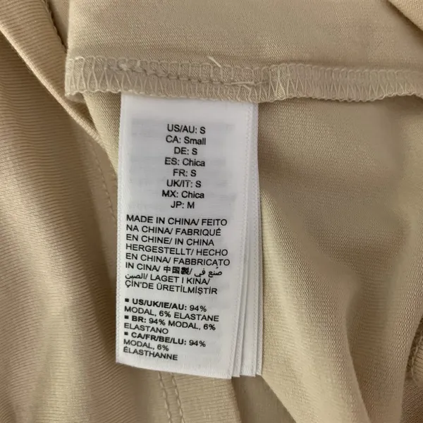 The Drop Tan Tee Top Small Long Sleeve Stretch Minimalist Basic - Image 6