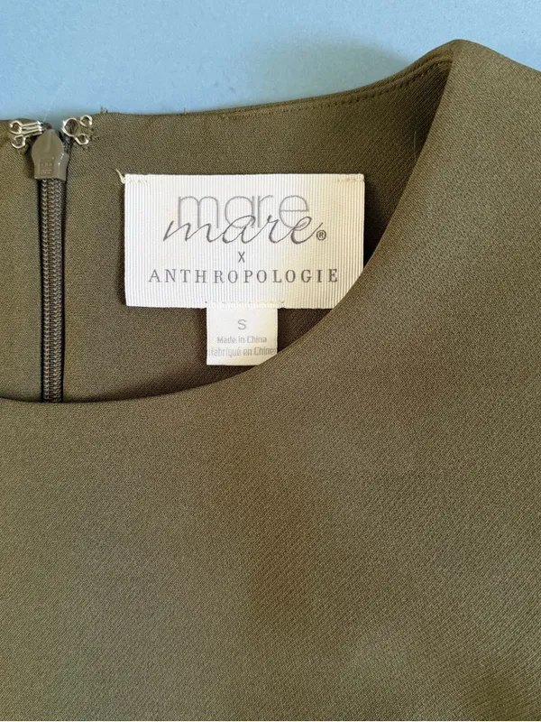 Anthropologie Mare‎ Mare Cut-Out Green Shift Dress - Image 6
