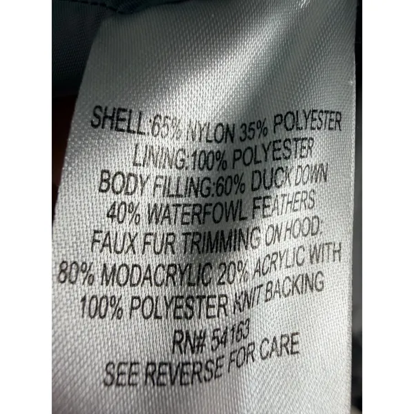 Calvin Klein Puffer Coat Quilted Down Fill Women's XL Gray Cozy Winter Read - Image 5