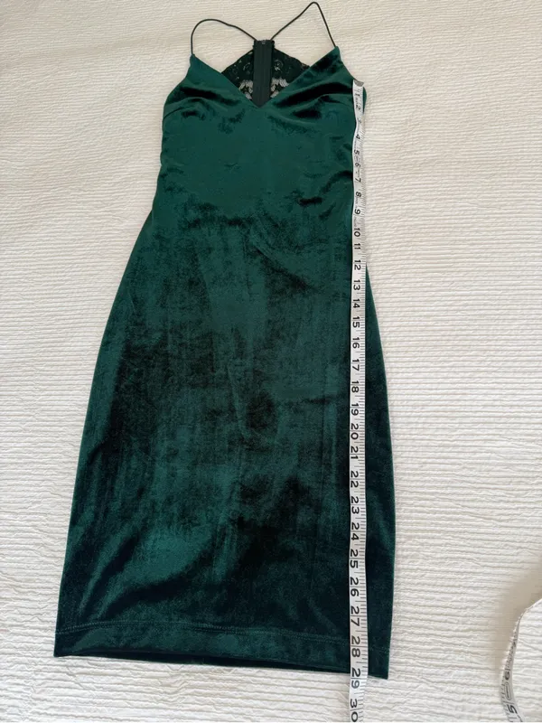 B. Darlin green velvet and lace dress size 0 - Image 9