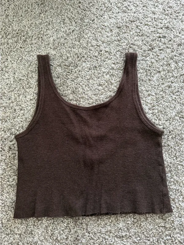 Brown Brandy Melville Tank Top - Image 3
