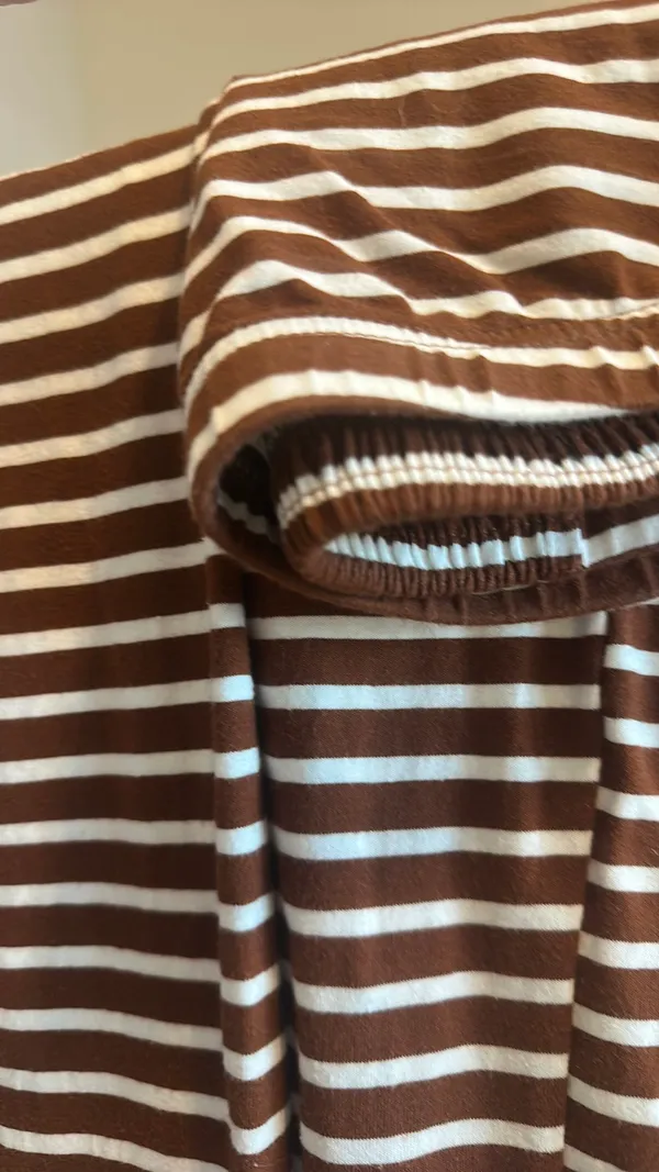 Amazon Brown stripe 2 piece Loungewear set cozy - Image 2