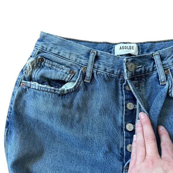 AGOLDE Riley Straight Crop Jeans - Image 6