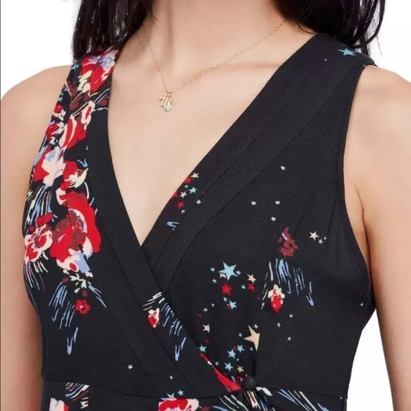 FREE People Black Floral Tunic‎ Sz S,M,L $98 - Image 4