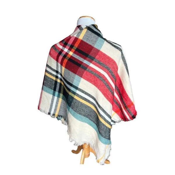 Womens Tangnade Plaid The Blanket Scarf Shaw Wrap - Image 2